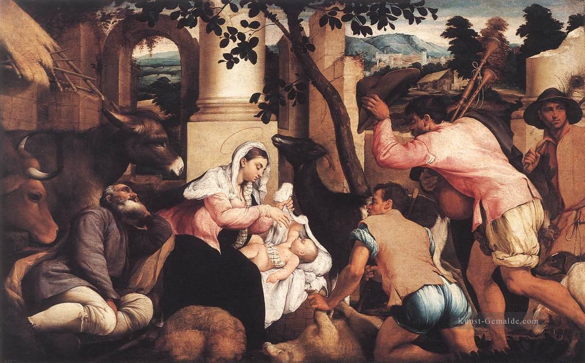 Verehrung der Schäfer Jacopo Bassano Ölgemälde